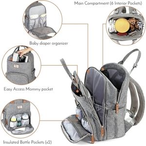 Grey Diaper Bag Ruvalino